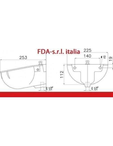 Abbeveratoio FA-2 in ghisa smaltata a paletta per bovini e cavalli