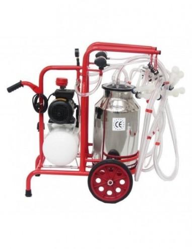 Carrello e mungitrice capre quattro gruppi mungitura