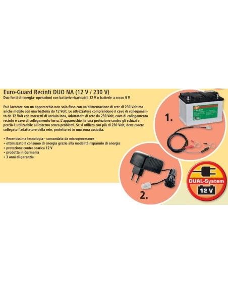 Elettrificatore duona per animali taglia media cavalli pecore 12V-9V
