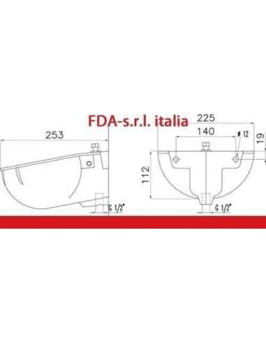 Abbeveratoio FA-2 in ghisa smaltata a paletta per bovini e cavalli