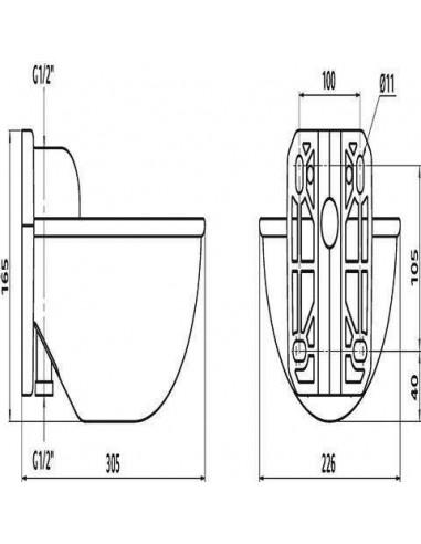 Disegno tecnico abbeveratoio mucche