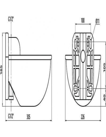 Disegno tecnico abbeveratoio mucche Disegno tecnico abbeveratoio mucche