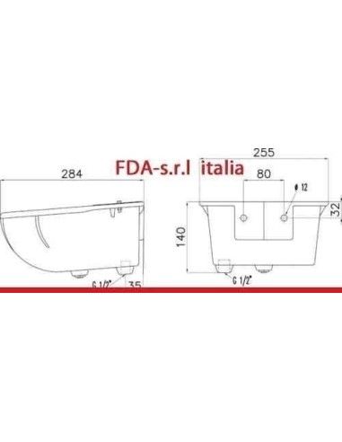 Dimensioni per abbeveratoio a livello costante FDA