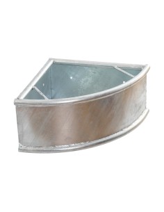 mangiatoia angolare in acciaio zincato 35 litri mucca cavallo