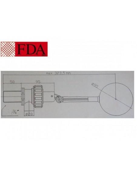 Galleggiante 19PVR  in Abs attacco 3/4"