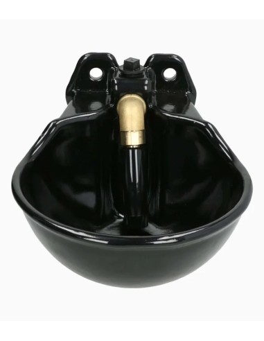 Abbeveratoio smaltato nero a pendolo automatico per bovini ed equini