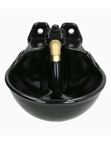 Abbeveratoio smaltato nero a pendolo automatico per bovini ed equini