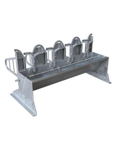 Mangiatoia zincata con autocattura, modello 4 posti, struttura robusta.