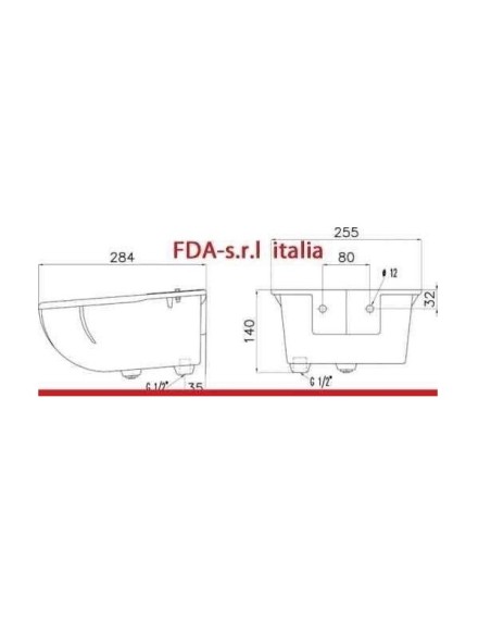 Dimensioni per abbeveratoio a livello costante FDA