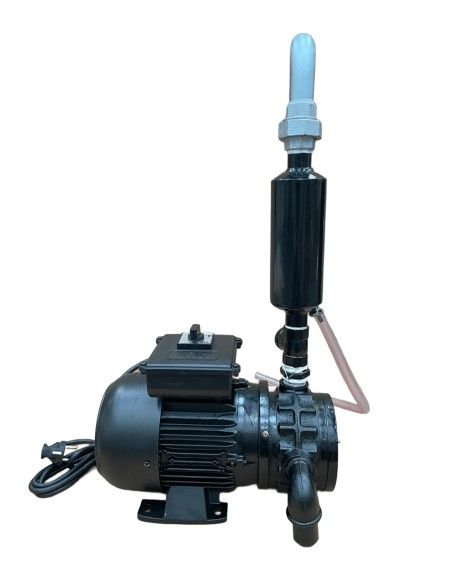 motore elettrico da 0,75 kW alimentato a 220VAC accoppiato a pompa del vuoto lubrificata ad olio