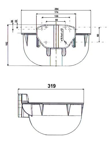 Dimensioni abbeveratoio in ghisa bovini ed equini FABE MAX