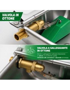 Abbeveratoio automatico in acciaio inox con valvola in ottone faag inox bts 2