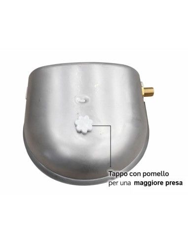 Abbeveratoio automatico inox con valvola in ottone vitelli cavalli capre pecore e pollame