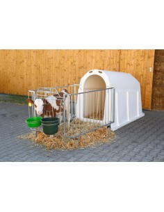 Capanna per Vitelli - CalfHouse PE UV+ con recinzione leggera 2