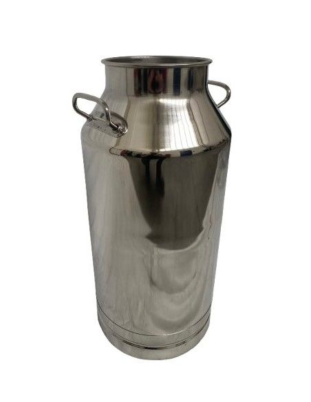 Secchio Acciaio Inox 50 Lt con Maniglie | Bidone Mungitura FDA  SRL