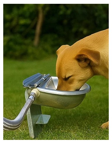 Abbeveratoio automatico con staffa a terra per cani