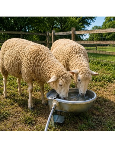 Staffa a terra con abbeveratoio per pecore e ovini