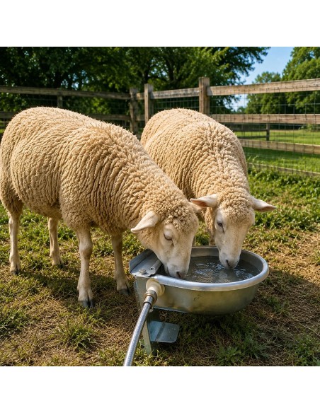 Staffa a terra con abbeveratoio per pecore e ovini