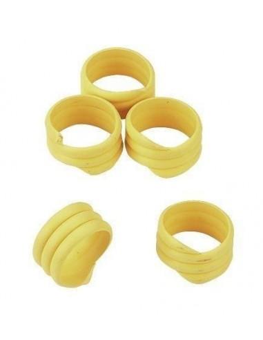 Anelli in plastica a spirale per la marcatura di avicoli GALLINE colori ROSSO/verde/BLU/giallo busta da 20 pezzi