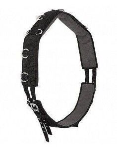 Fascione da doma in nylon con imbottitura e sottopancia in neoprene e anelli
