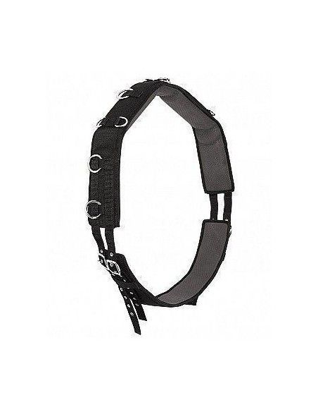 Fascione da doma in nylon con imbottitura e sottopancia in neoprene e anelli