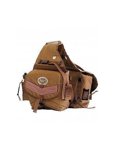 Bisaccia posteriore in nylon imbottito con due tasche Bisaccia posteriore in nylon imbottito con due tasche